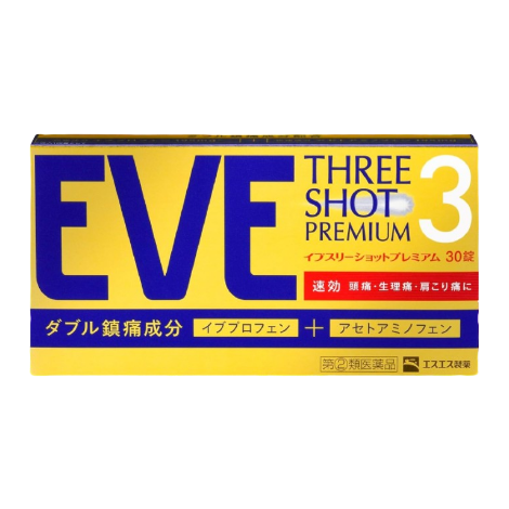 EVE Three shot 頂極速效頭痛藥 (30錠/60錠)